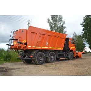 КДМ-7881010 на с.КамАЗ-6520-53 (ПМ (сталь.цист, V=12 м3), сопла, Передний поворотный отвал)